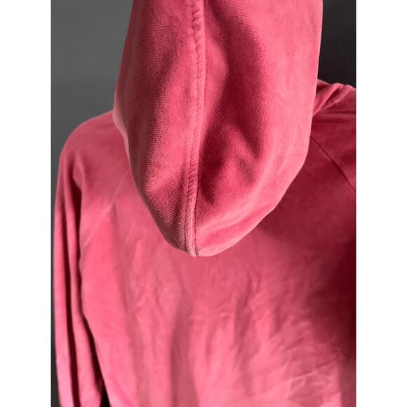 Y2K Sport Zara Pink Velour Zip up Juicy Couture Inspired Jacket Size Large - Picture 5 of 13